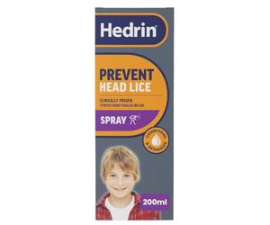 Hedrin Prevent Headlice 200ml Spray - Nit Protection Treatment, Detangles and Conditions, Clincally Tested Convenient Leave in Spray