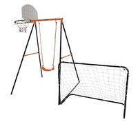 Hedstrom Triton: 3 in 1 With Football Goal, Basketball Hoop, and Swing Combination Set - Multi-Activity Fun for Children aged 3-10 Years - Robust Steel Frame - Easy Assembly With Ground Pegs Included.