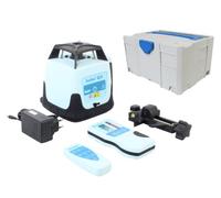 hedue® Systainer Q3 Rotary Laser Self-Levelling with Two Laser Classes, Construction Laser with Receiver E2, Remote Control and Charger