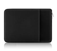 HEDUGO Laptop Sleeve Compatible with 15.6 inches HP DELL Asus Portable Laptop Sleeve with Zipper Accessory Pocket Shockproof Padded Computer Pouch Cover, Black