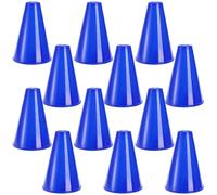 Hedume 12 Pack Cheer Megaphone, Plastic Blue Megaphone Party Accessory for Sports Cheers, Sports Match Game, Director Prop, Party Favors, Party Noisemaker, School Outdoor Activities Cheerleading