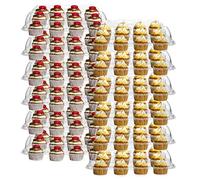 Hedume 12 Pack Cupcake Carrier, 12 Counts Stackable Cupcake Boxes, Clear Cupcake Container with Detachable Lid for Cupcakes, Muffin, BPA-free