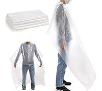 Hedume 120pcs Disposable Capes Hair Salon, 63 x 51 In/160 x 129.5cm Disposable Barber Cape, Waterproof Shampoo Capes for Barber Shop, Beauty Salon, Hair Coloring, Transparent