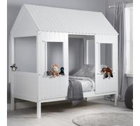 Hedwig - Single - Kids Treehouse Bed - White - Wood - 3ft - Happy Beds