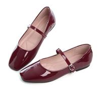 Hee Grand Women's Casual Comfortable Candy Color Slip on Boat Shoes, 485-red, 7.5