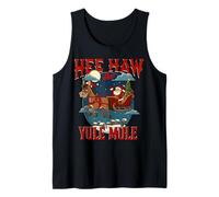 'HEE-Haw Yule Mule' s Funny Christmas Santa s Donkey Sleigh Tank Top
