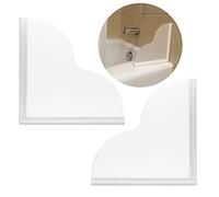 Heebabeys Tub Splash Guard Removable, 2 Pack Bathtub Water Splash Guards,Silicone Base & Acrylic Tub Corner Guards to Keep Water in Tub, Self-Adhesive & Prevent Shower Water from Splashing Out.