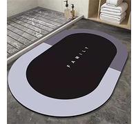 Heeboode Bath Mat, Bathroom Mat, Bath Mat Non Slip, Bath Mats, Door Mat, Shower Mat Non Slip Anti Mould Bath Mat, Rubber Bath Mat, Bathmat, Bathroom Rug, Floor Mats, Shower Mats Black-40x60cm