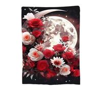 Heeboode Flannel Blanket Moon Soft Throw Blanket for Sofa Couch Bed, Warm Cosy Blankets and Throws, Office Home Decor Friendship Gift for Women Adults Kids, All Seasons 180x200cm 14-1167