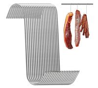 heedpeiur 20 Pcs Meat Hooks, 7 Inch Stainless Steel Butcher Hook, S Shaped for Hanging Bacon, Premium Butcher's Meat Hooks for Bacon Hams Roast Duck Cooking BBQ