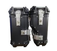 HEEGIN Motorcycle Luggage Tail Trunk 35L Motorcycle Side Saddle Bags Luggage Cases Saddlebags Tool Box Storage Trunk Toolbox Rear Topcas Top Hard Case Accessories