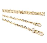 HEEHEE 43.3 Inches Mini Purse Chain Strap Delightful Extending Durable DIY Iron Flat Chains Replacement Straps with Buckles Wide 7mm Thick 2mm Gold 1 PCS for Handbag Shoulder Cross Body Wallet