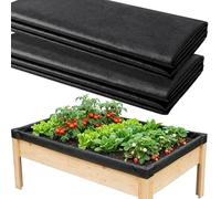 Heekcaa 2 Pcs Fabric Liner for Large Veg Trough,2.1m x 1.6m Raised Bed Planter Liner Outdoor Heavy Duty Non Woven for Troughs Planter for Growing Vegetables, Flowers, Plants