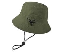heekpek Bucket Hats Women Mens Waterproof Rain Hats UV Protection Sun Hat Packable Summer Bucket Hats with Adjustable String for Camping Walking Hiking Golf Fishing 54-62CM, Green, One Size
