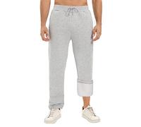 heekpek Mens Joggers Tracksuit Bottoms Fleece Open Hem Cotton Joggers Mens Sweatpants Gym Sports Trousers, Grey, Size L