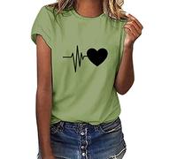 heekpek Women Bee Kind T Shirt Ladies Blouse Bee T Shirt Crew Neck T Shirt Graphic T Shirt Women Short Sleeve Tops Summer Tee Tops, ZZOlive, Size S