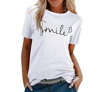 heekpek Women Bee Kind T Shirt Ladies Blouse T-Shirt Crew Neck Graphic Tee Women Short Sleeve Summer Tops, Z1White, Size M