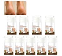 Heel Balm for Dry Cracked Feet, Deeply Hydrating Foot Cream with Coconut Scent, Foot Cream to Rough Chapped Heels, Urea Heel Balm for Dry Cracked Feet, Nourish Lotion with Rough Heels (9PCS)