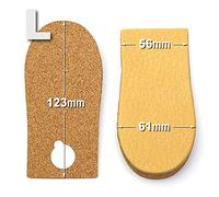 Heel Cork 1.5-2cm Natural Leather with Adhesive Patch to Keep in Place Significantly Reducing The Strain on The Achilles Tendon and The HipJoints When Walking (Size M, 2 cm) Beige