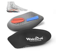 Heel Cup Plantar Fasciitis Inserts - Welnove Shock-Absorbing Soft Gel Heel Cushion Cups with Arch Support for Heel Spur Achilles Tendonitis Flat Feet - Heel Pads for Shoes,Women 8-10.5 Men 7.5