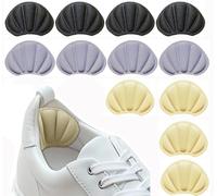Heel Cushion Pads,12 Pack Heel Cushion Pads Self Adhesive Mesh Heel Grips for Loose Shoes Anti Slip Inserts for Loose Shoes Women Men Sneakers High Heels Sneakers Leather Shoes