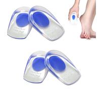 Heel Cushion Pads, 2 Pairs Gel Heel Pads Gel Cushions for Heels Shoe Wedge Inserts for Plantar Fasciitis for Plantar Fasciitis, Heel Spur & Achilles Pain