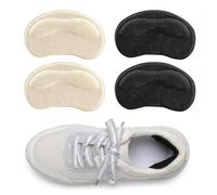 Heel Cushion Pads,Heel Grips,Heel Grips for Ladies Shoes,Pack of 4 | heel pads for Running Shoes etc.Ensure That They Stay Safe in Various Activities Such as Shopping etc(Black and Skin)