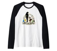 Heel Dog Ready Rally Course Handler Cones Direction Signs Raglan Baseball Tee