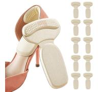 Heel Grip Pads, Non-Slip Cushion Set, Shoe Fit Adjustment Inserts with Soft Design, Secure Heel Hold for Stability When Walking, Invisible Shoe Grips for the T