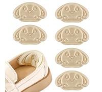 Heel Grips for Kids, 3 Pairs Cute and Soft Shoe Heel Pads for Shoes Too Big Self-Adhesive Shoes Heel Inserts for Prevent Rubbing and Sliding (Beige, One Size)