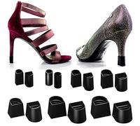 Heel Hunks 10 Sizes Pack Black - Heel Cap Protector Replacement Tips for High Heel Shoes and Stiletto - Anti-Slip and for Grass - (10 Pairs)