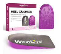 Heel Lift Inserts for Shock Absorption - Welnove 1/2 Inch Heel Cups for Plantar Fasciitis, Achilles Tendonitis, Height Increase, Support, Non Slip, Pain Relief - Heel Cushion Insoles (M, 1 Pair)