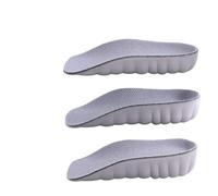 Heel Lift Inserts Half Shoe Insoles Heel Insert Sport Cushion Height Increase EVA Memory Foam Lifting 2/3/4/5CM(Grey,Height 3.5cm)