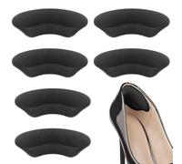 Heel Pad, Heel Protector for Shoes, Heel Pads with Sponge Inserts, Cut to Size, Heel Protection for High Heels, Casual Shoes (3 Pairs (Black), L9.5 x W3.5 x H0.5 cm)
