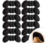 Heel Pads for Women, 6 Pairs Loose Inserts for Heel Pain Relief and Blister Prevention (Black)