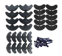 Heel Plates 14 Pairs Rubber Shoes Heel taps Tips Repair Pad Replacement with Nails Small, Medium,Large Size (Black)