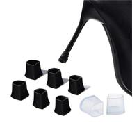 Heel Protectors for Shoes 30Pair Silicone Heel Protectors Stoppers Antislip High Heeler Bridal Wedding Shoes Accessories(Black-S)