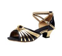 Heel Shoes Women's Elegant Latin Dance Shoes for Women, Cross Strap Summer High Heels Sandals Open Toe Evening Shoes Formal Work Shoes Party Dance Exercise Performance Shoes, black, 6 UK