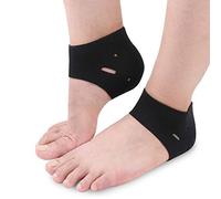 Heel Skin Dry Gel Moisturizing Protectors Foot Socks Unisex Silicone Socks Womens Wool Socks (Black, One Size)