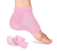 Heel Socks Gel Height Increase Insole Height Elevator Heel Lift Heel Cushion Heel Protector Concealed Foot Bed for Women Men Pink 2.5cm