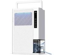 Heelay® Dehumidifier,3L/Day Desiccant Dehumidifiers for Bedroom With Drain Hose for Drying Clothes Warm Air Timer Auto Shut off/Humidity Display for Bathroom kitchen Wardrobe Apartment