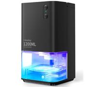 Heelay® Small Electric Dehumidifier,1200ML Energy Saving Portable Dehumidifier,Quiet Auto Shut off 7 Colorful LED Lights for Home Bedroom Bathroom Basements RV