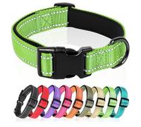 HEELE Dog Collar, Reflective Dog Collar, Soft Neoprene Padded Breathable Nylon Pet Collar Adjustable for Puppy Small Dogs, Grass Green, XS(20-30cm)