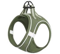 HEELE Dog Harness Small Dog Puppies Step-in Harness Soft Mesh Anti-Escape, Reflective Loop Harness Lightweight Comfortable for Training Walking Running, Army Green, L
