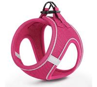 HEELE Dog Harness Step-in Anti-Pull Soft Breathable Reflective, Fuchsia, M | Dog Harness Mesh for Puppies & Small Dogs Lightweight, Comfort for Daily Walking Running Training, Visible in Dark
