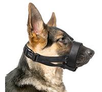 HEELE Dog Muzzle with Head Strap and Adjustable Loop and Soft Neoprene Padding, No More Chafing, Dog Muzzle for Small Dogs to Prevent Barking Biting and Chewing, Gentle Dog Muzzles, Black, S