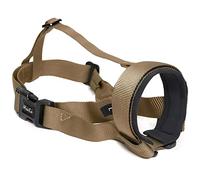 HEELE Dog Muzzle with Head Strap and Adjustable Loop and Soft Neoprene Padding, No More Chafing, Dog Muzzle for Small Dogs to Prevent Barking Biting and Chewing, Gentle Dog Muzzles, Brown, S