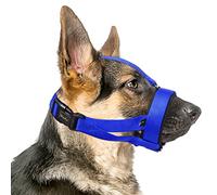 HEELE Dog Muzzle with Head Strap and Adjustable Loop and Soft Neoprene Padding, No More Chafing, Muzzle for Large Dogs Prevent Barking Biting and Chewing, Royal Blue, L