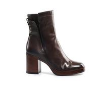 Heeled Leather Ankle Boots Dark Brown