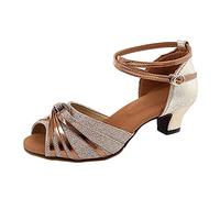 Heels Dancing Shoes High Women's Leisure Fashion Breathable Sandals Outdoor Women's high Heels Curfew Boots (Gold, 5.5)